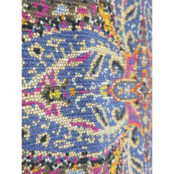 John Mark Multicolor Art Rayon Knit Long Sleeve Tunic Top Size Medium Small - Picture 2 of 6